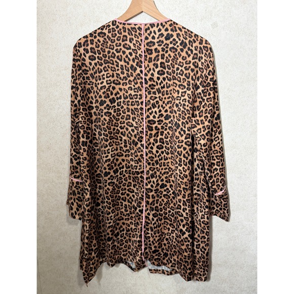 Summersalt Cloud 9 Boyfriend Sleep Shirt Leopard Print Pajama Loungewear Large - Picture 6 of 6